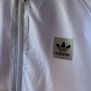 White adidas windbreaker